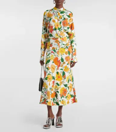 Stella McCartney Floral cady maxi skirt | Thumbnail 2