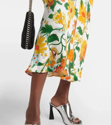 Stella McCartney Floral cady maxi skirt | Thumbnail 5