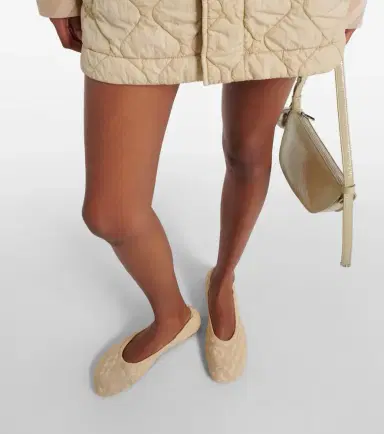 Burberry EKD quilted leather ballet flats | Thumbnail 3