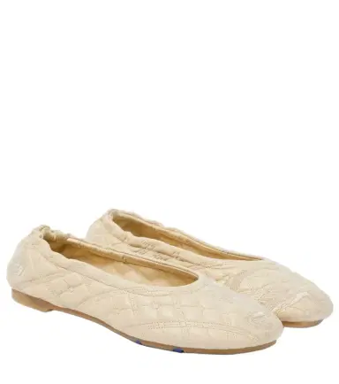 Burberry EKD quilted leather ballet flats | Thumbnail 1