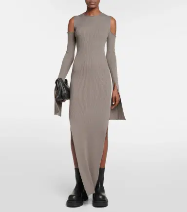 Rick Owens Cutout wool maxi dress | Thumbnail 4
