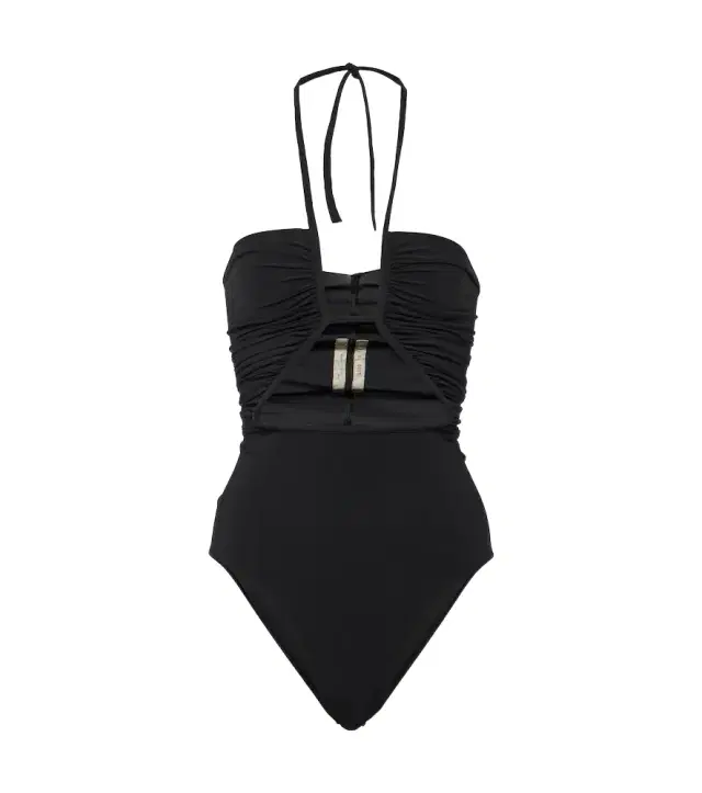 Rick Owens Halterneck cutout swimsuit
