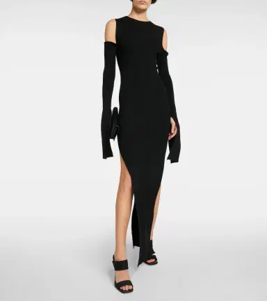 Rick Owens Knitted virgin wool maxi dress | Thumbnail 4