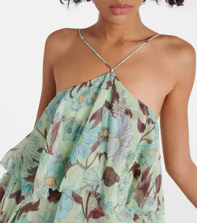 Stella McCartney Tiered printed silk maxi dress | Thumbnail 2