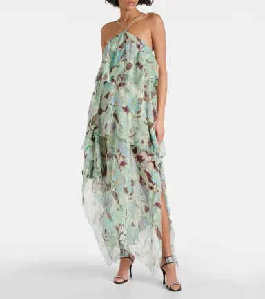 Stella McCartney Tiered printed silk maxi dress | Thumbnail 3