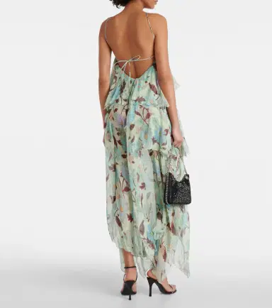 Stella McCartney Tiered printed silk maxi dress | Thumbnail 4
