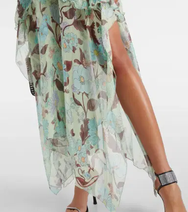 Stella McCartney Tiered printed silk maxi dress | Thumbnail 5