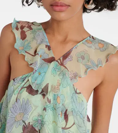 Stella McCartney Tiered printed silk minidress | Thumbnail 3