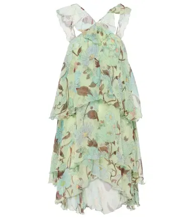 Stella McCartney Tiered printed silk minidress | Thumbnail 1