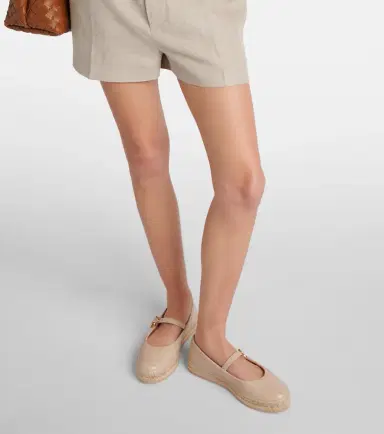 Gianvito Rossi Leather and raffia espadrilles | Thumbnail 7