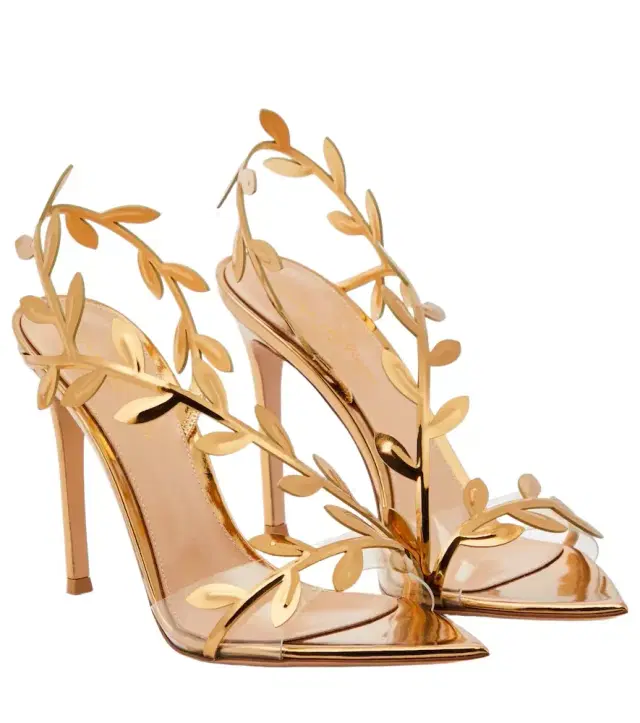 Gianvito Rossi Flavia mirrored leather pumps