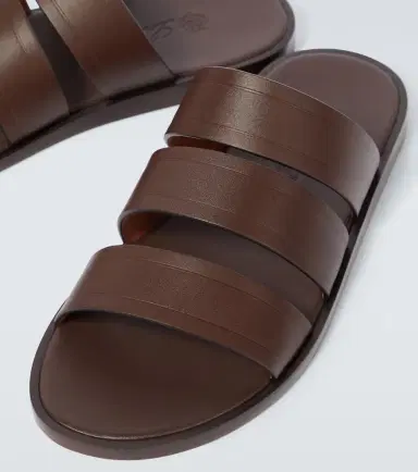 Loro Piana Naha leather slides | Thumbnail 2