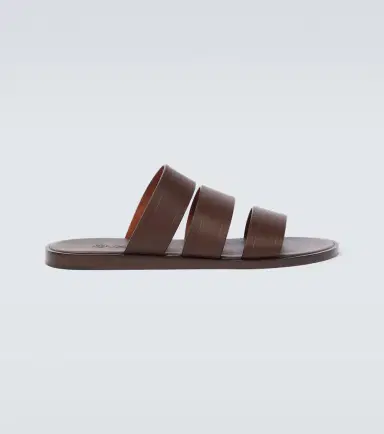 Loro Piana Naha leather slides | Thumbnail 3