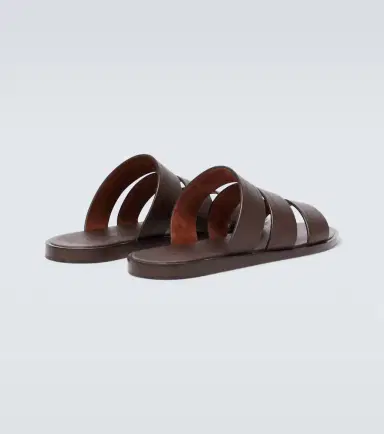 Loro Piana Naha leather slides | Thumbnail 4