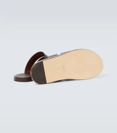 Loro Piana Naha leather slides | Thumbnail 5
