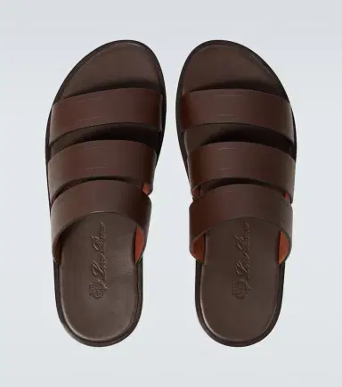 Loro Piana Naha leather slides | Thumbnail 6