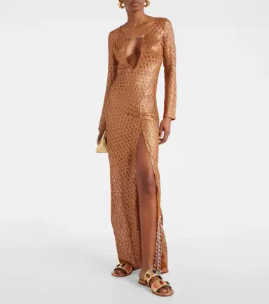 Gianvito Rossi Shanti embellished metallic leather sandals | Thumbnail 6