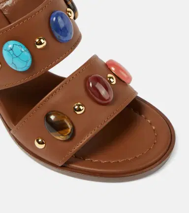 Gianvito Rossi Shanti embellished leather sandals | Thumbnail 2