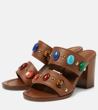 Gianvito Rossi Shanti embellished leather sandals | Thumbnail 4