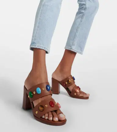 Gianvito Rossi Shanti embellished leather sandals | Thumbnail 5