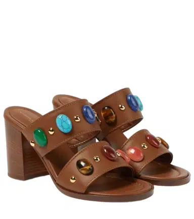 Gianvito Rossi Shanti embellished leather sandals | Thumbnail 1