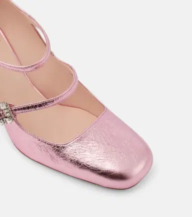 Roger Vivier Très Vivier Babies Mini metallic leather pumps | Thumbnail 5
