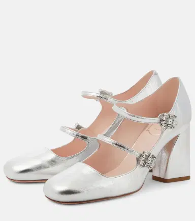 Roger Vivier Babies Mini Très Vivier leather pumps | Thumbnail 2