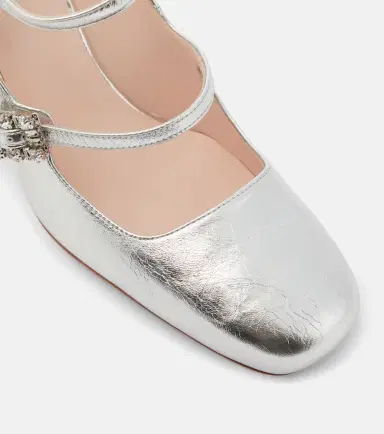Roger Vivier Babies Mini Très Vivier leather pumps | Thumbnail 3