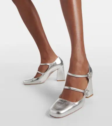 Roger Vivier Babies Mini Très Vivier leather pumps | Thumbnail 6