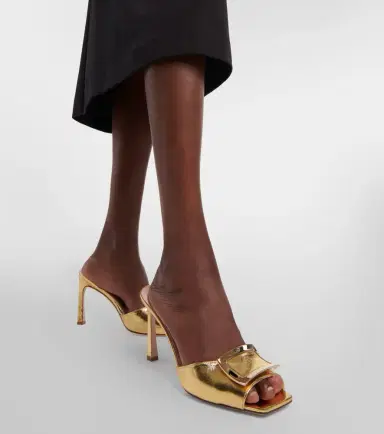 Roger Vivier Trumpet metallic leather mules | Thumbnail 3