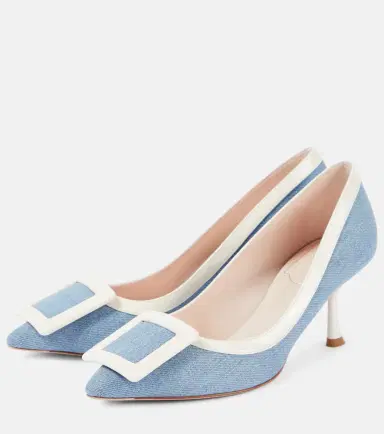 Roger Vivier Viv' In The City leather-trimmed pumps | Thumbnail 3 Roger Vivier Viv' In The City leather-trimmed pumps | Thumbnail 3