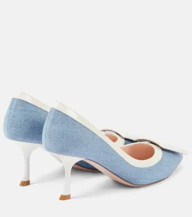 Roger Vivier Viv' In The City leather-trimmed pumps | Thumbnail 4 Roger Vivier Viv' In The City leather-trimmed pumps | Thumbnail 4