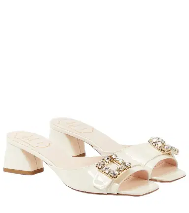 Roger Vivier BikiViv embellished patent leather mules | Thumbnail 1 Roger Vivier BikiViv embellished patent leather mules | Thumbnail 1