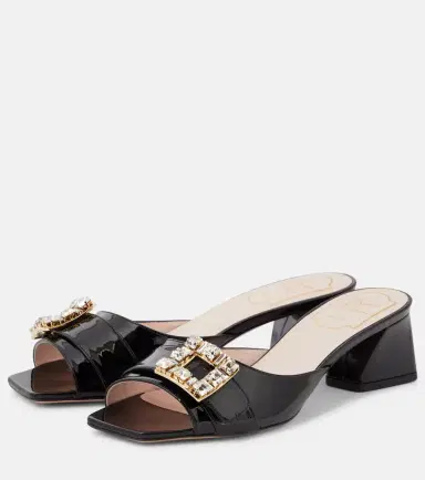 Roger Vivier Bikiviv embellished patent leather mules | Thumbnail 2