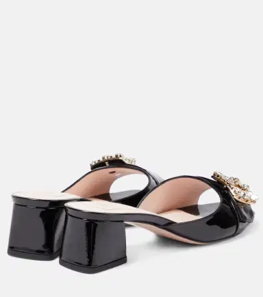 Roger Vivier Bikiviv embellished patent leather mules | Thumbnail 3