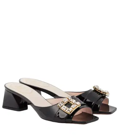 Roger Vivier Bikiviv embellished patent leather mules | Thumbnail 1