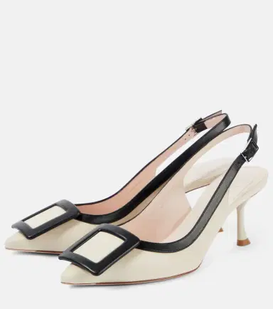 Roger Vivier Viv' in the City leather slingback pumps | Thumbnail 4 Roger Vivier Viv' in the City leather slingback pumps | Thumbnail 4