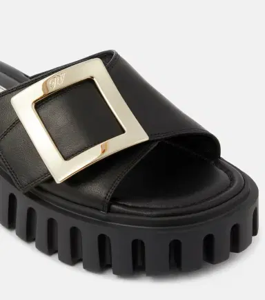 Roger Vivier Viv' Go Thick leather mules | Thumbnail 4