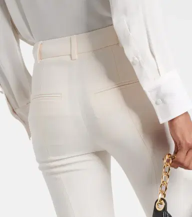 Valentino Crêpe Couture mid-rise straight pants | Thumbnail 3 Valentino Crêpe Couture mid-rise straight pants | Thumbnail 3