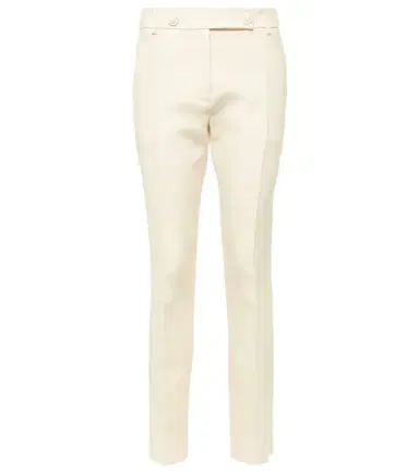 Valentino Crêpe Couture mid-rise straight pants | Thumbnail 1 Valentino Crêpe Couture mid-rise straight pants | Thumbnail 1