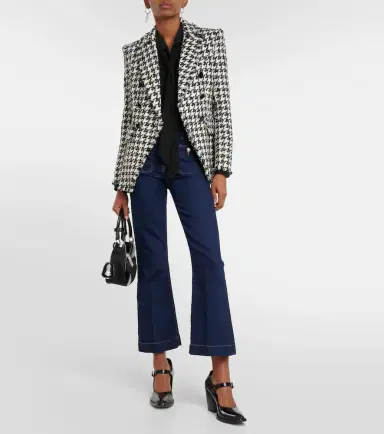 Veronica Beard Carson cropped flared jeans | Thumbnail 3