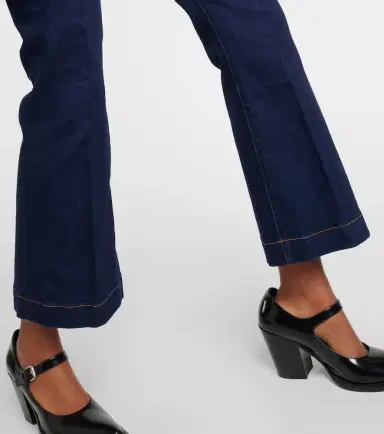Veronica Beard Carson cropped flared jeans | Thumbnail 4