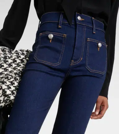 Veronica Beard Carson cropped flared jeans | Thumbnail 6