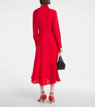 Valentino Tie-neck silk midi dress | Thumbnail 3