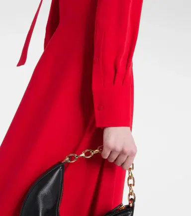 Valentino Tie-neck silk midi dress | Thumbnail 6