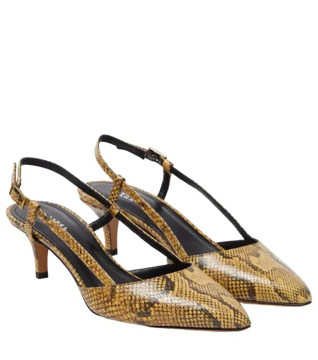 Isabel Marant Pilia leather slingback pumps