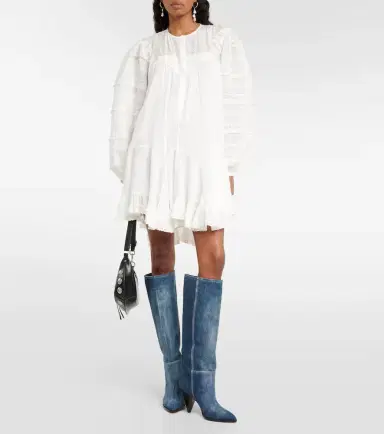 Isabel Marant Ririo denim knee-high boots | Thumbnail 3