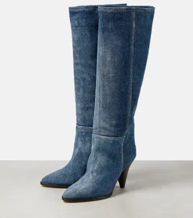 Isabel Marant Ririo denim knee-high boots | Thumbnail 5