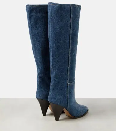 Isabel Marant Ririo denim knee-high boots | Thumbnail 6