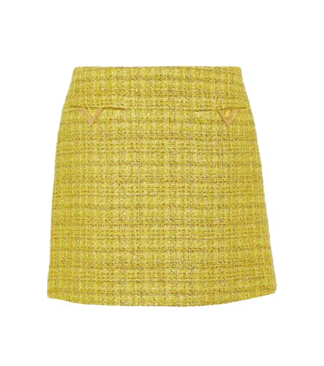 Valentino VGold tweed miniskirt